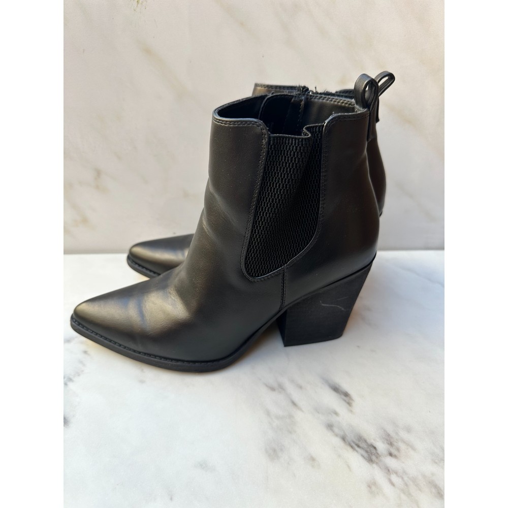 $110 SOUL Naturalizer Women's Micah Ankle Boot, Black Smooth, 8